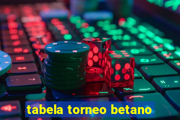 tabela torneo betano